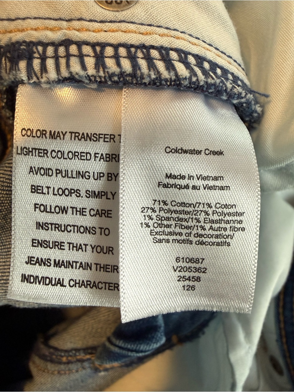 Colwater Creek Wildflower Embroidered crop Jeans, Size 14P, Great Condition - Picture 8 of 11